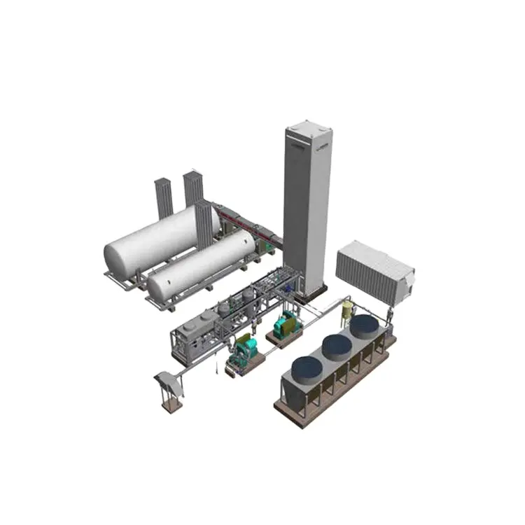 الصانع مصنع الأوكسجين السائل 50-3000Nm3/H المبردة الأكسجين وحدة فصل الهواء