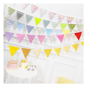 Banderín Triangular Personalizado Línea de Banderines 30*40cm Bandera Triangular Decoración de Fiesta de Cumpleaños Interior Banderas Promocionales - Product Image 2