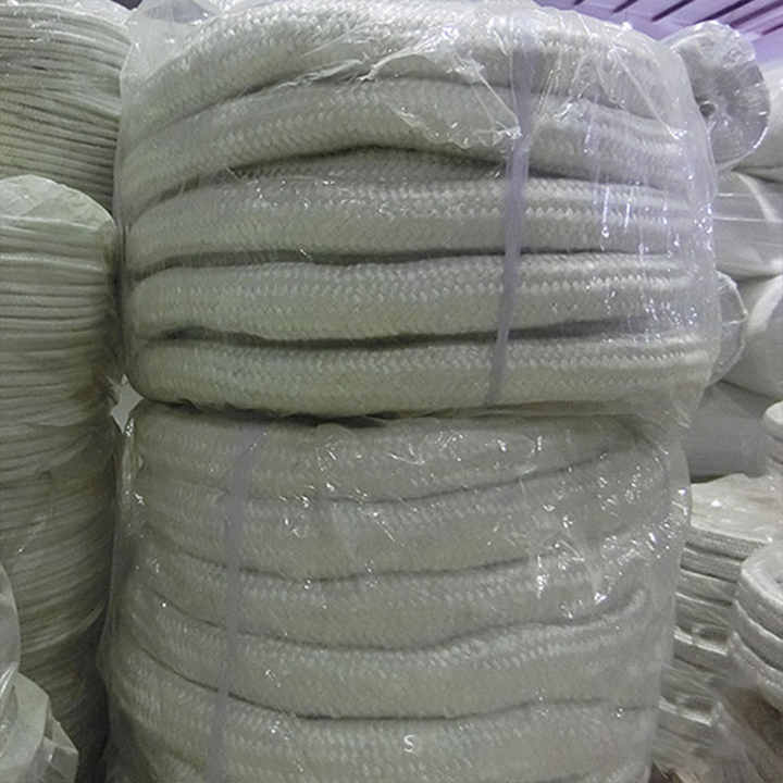Insulasi suhu tinggi tipe Fiberglass tali pembungkus persegi kepang