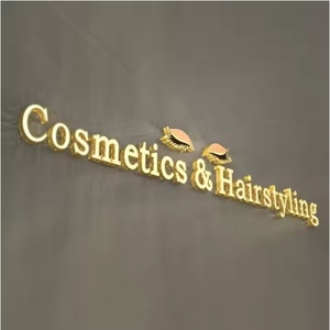 Luminous LED Acrylic Door Advertising Signs Outdoor Stainless Steel Business Sign Channel Letter for Buildings Bars DC Power