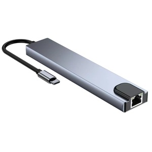 Factory Explosion Aluminum Alloy Type-c Eight-in-one Expansion Dock USB 3.0 <strong>HUB</strong> <strong>Network</strong> Port <strong>Computer</strong> Splitter - Product Image 5