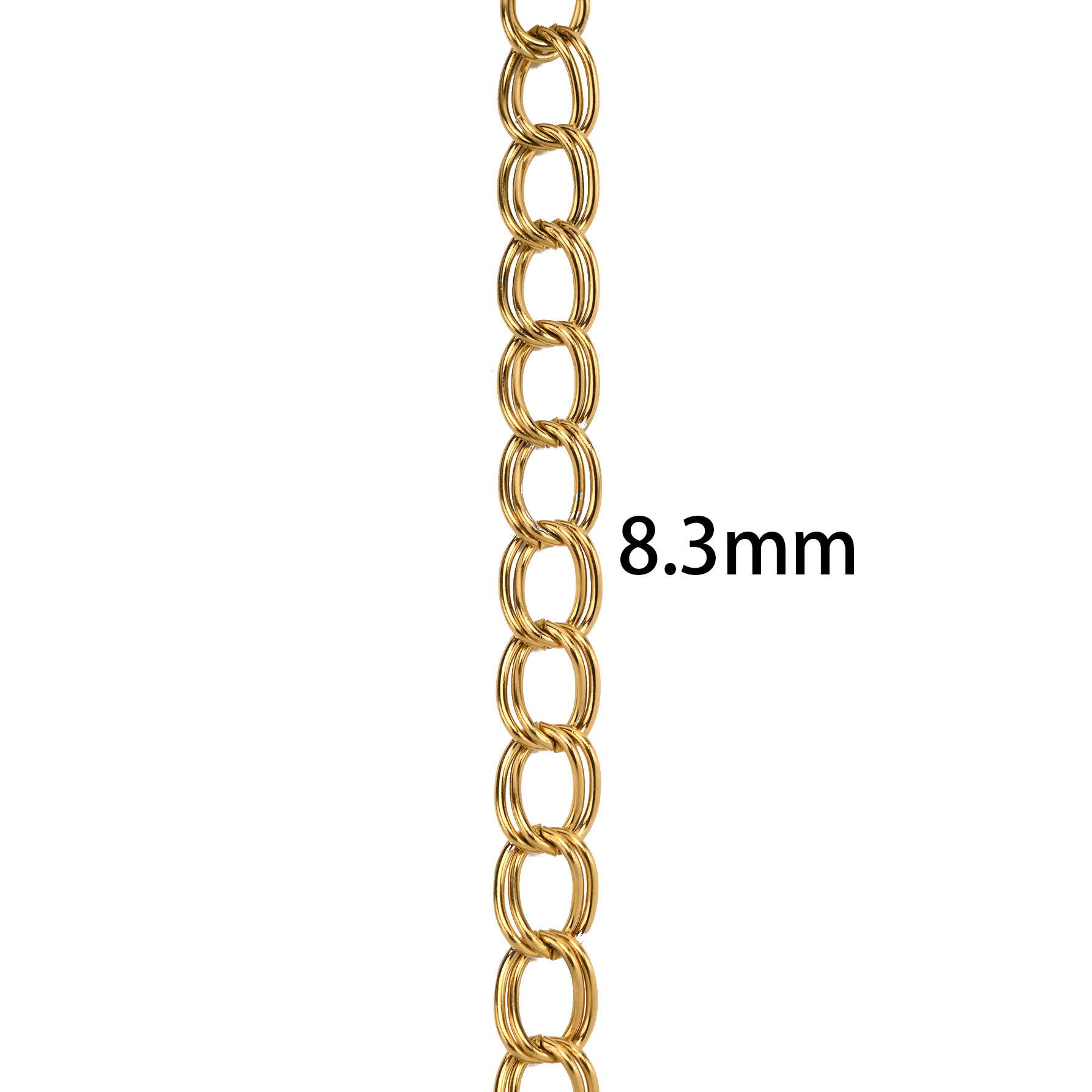 Boucle double ovale 8,3 mm