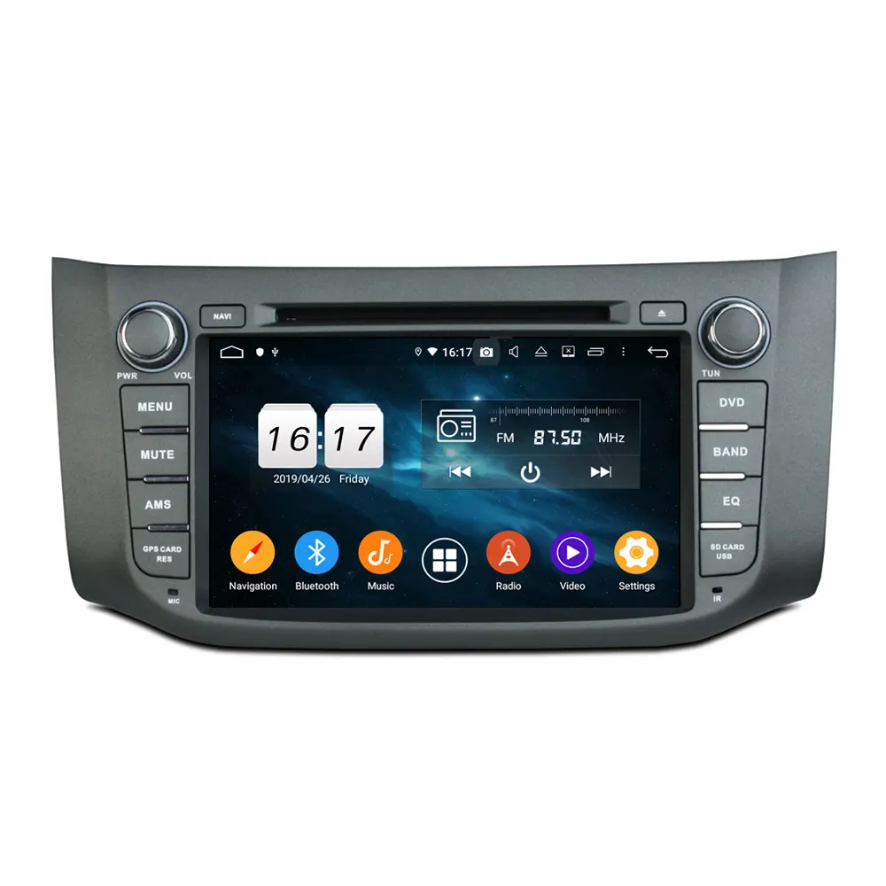 Klyde دينار 8053 الروبوت مشغل أسطوانات للسيارة gps ل SYLPHY B17 سنترا استريو للسيارة بصخب مزدوج راديو مع الملاحة 2012 2013 2014