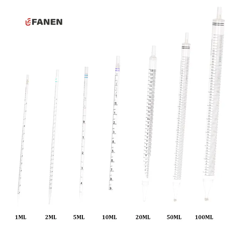 Fanen 50ml 혈청 측정 피펫 멸균 폴리스티렌