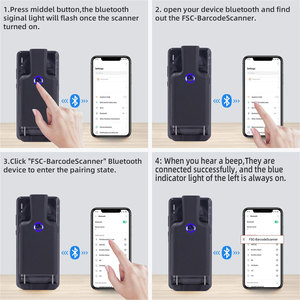 Effon <strong>Bluetooth</strong> 2D QR <strong>Code</strong> <strong>Scanner</strong>,<strong>Bar</strong> <strong>Code</strong> Reader Back Clip Cover for Computer - Product Image 6