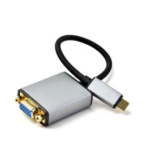Adaptador USB C Tipo C a VGA Adaptador convertidor macho a VGA hembra Cables de audio VGA para Apple New MacBook - Product Image 1