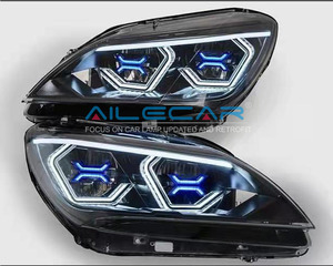 AILECAR LED X konsept far DRL X şekli LED melek göz mavi beyaz sarı kırmızı dört renk için opsiyonel - Product Image 6
