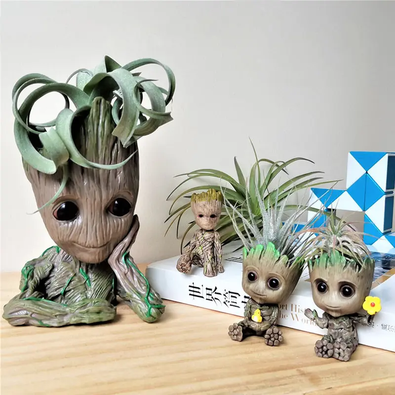 Figuras de acción de Baby Groot, macetas suculentas, guardianes de la galaxia, árbol, hombre, recién llegadas