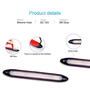 Universal 12V Car DRL <strong>LED</strong> Daytime Running Light Auto Headlight Strip Flow Yellow Sequential Turn Signal Day Light Drl for Cars - Product Image 3