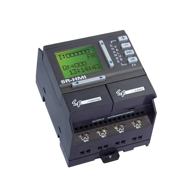 Controlador SR-12MTDC plc para compressor de ar, micro plc controlador lógico programável