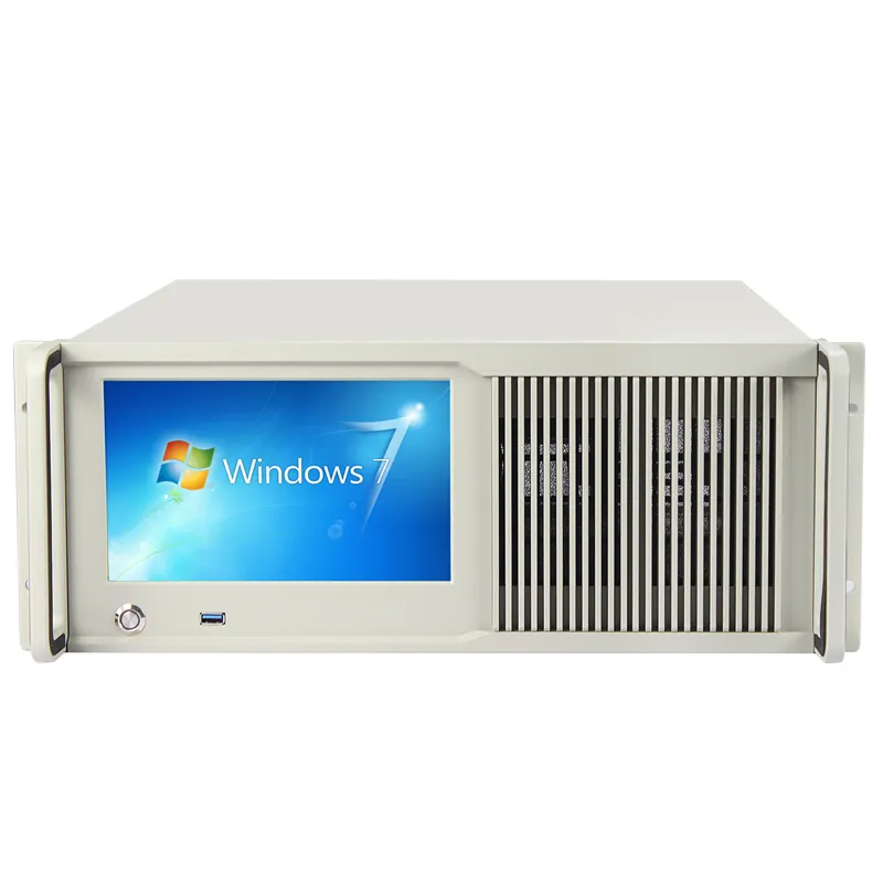 Micro ATX Industriale Computer PC 4U Caso di Server con 8.9 "LCD Touch Screen 4U Alluminio Chassis del Server
