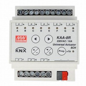 Ortalama kuyu KAA-8R-10 KNX evrensel aktüatör 8 kanal her kanal 10A Meanwell Din ray güç kaynağı - Product Image 1