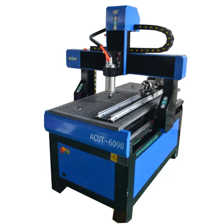 Acut 6090 Size 1.5kw 2.2kw 3kw Wood Working 4 Aaxis CNC Router Wood Engraving Machine mit Rotary