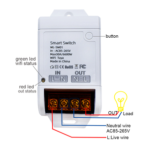 Zigbee Smart Switch 30A 6000W interruttore intelligente luce relè Timer Tuya APP telecomando funziona con Alexa Google Home - Product Image 6