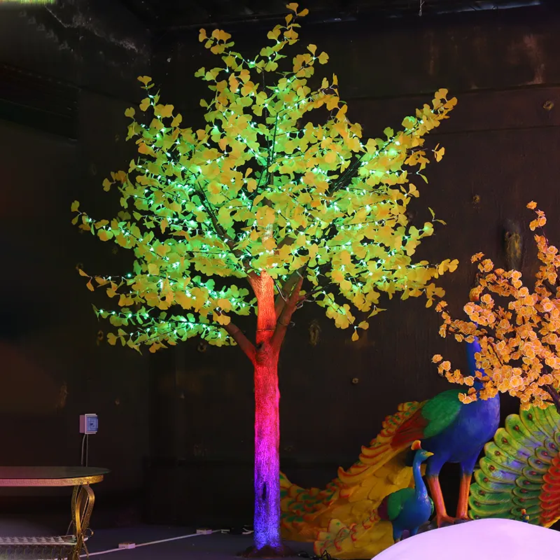 Toptan IP65 akıllı noel ağaç ışıkları akçaağaç Ginko yaprak mavi açık hava süslemeleri manzara düğün ve cadılar bayramı için