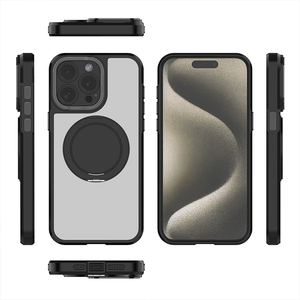 Fabrika saydam darbeye dayanıklı güçlü manyetik braket 360 derece dönebilir telefon iPhone için kılıf 16 cep telefonu kabuk - Product Image 6