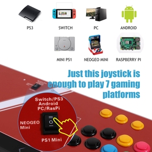 Arcade Fighting Joystick Two Players <strong>Controller</strong> Compatible with Switch NEOGEO Mini PC PS Classic <strong>PS3</strong> Android <strong>Raspberry</strong> <strong>Pi</strong> - Product Image 4