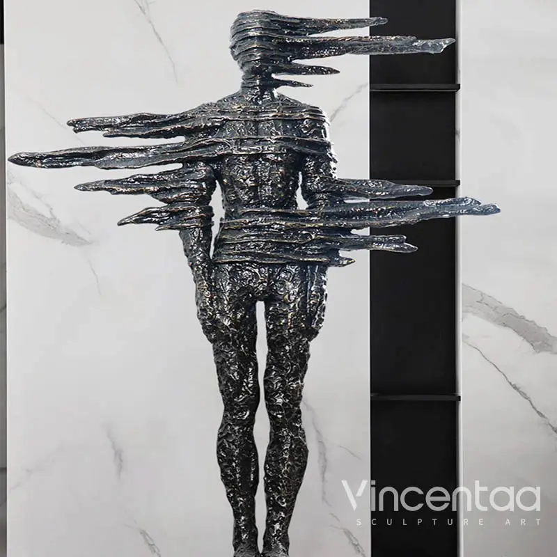 Vincentaa-escultura abstracta moderna para decoración de suelo, escultura de fibra de vidrio para oficina, Hotel y vestíbulo