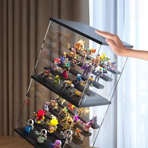 Tùy Chỉnh Hiện Đại Tối Giản Stackable Trong Suốt <span class=keywords><strong>Acrylic</strong></span> Đồ Chơi Hình Bảo Vệ Hiển Thị Trường Hợp Rack Với LED Ánh Sáng - Product Image 2