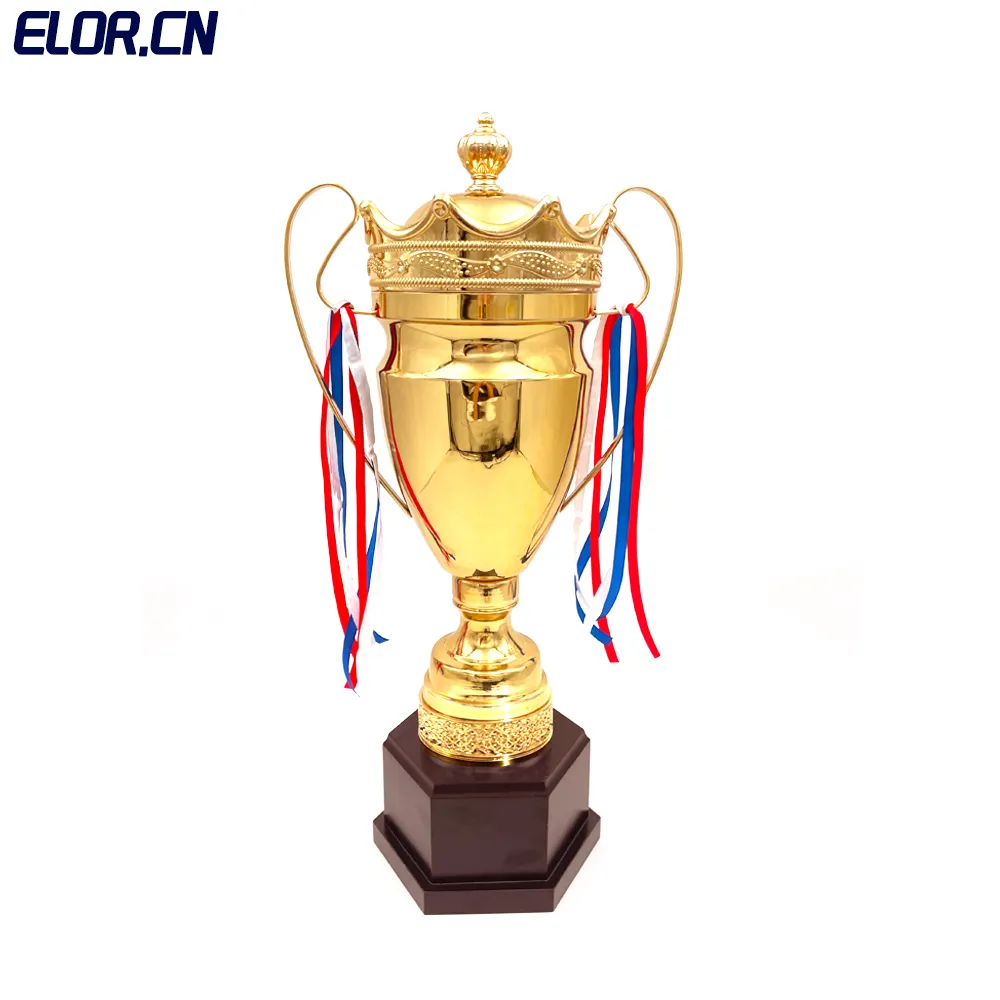 ELOR Direct Sales Medals Balance Car Race Annual Meeting Gold Foil Award Cup Production Metal Trophy With Wooden Base