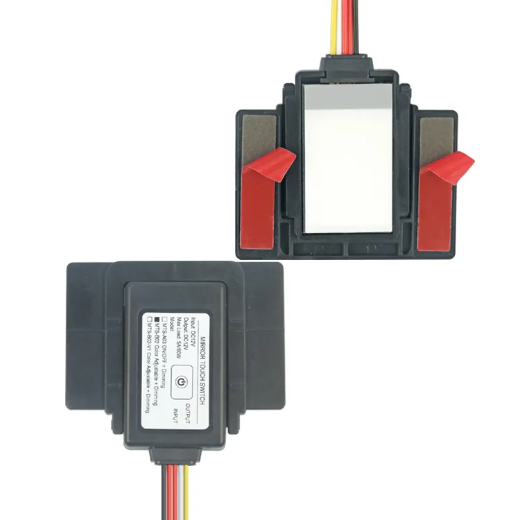 Sensor táctil LED para espejo retrovisor de baño, Accesorio luminoso con interruptor de 12V, 5A, 60W, 2 años, 60W, 12V, 5A, 66x62X8mm