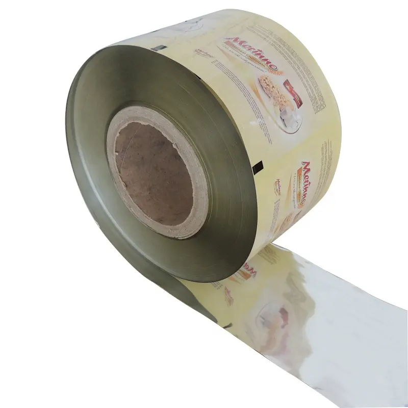 Film plastik kemasan makanan kualitas kustom Film rol aluminium Foil untuk kemasan biskuit/kemasan kondom