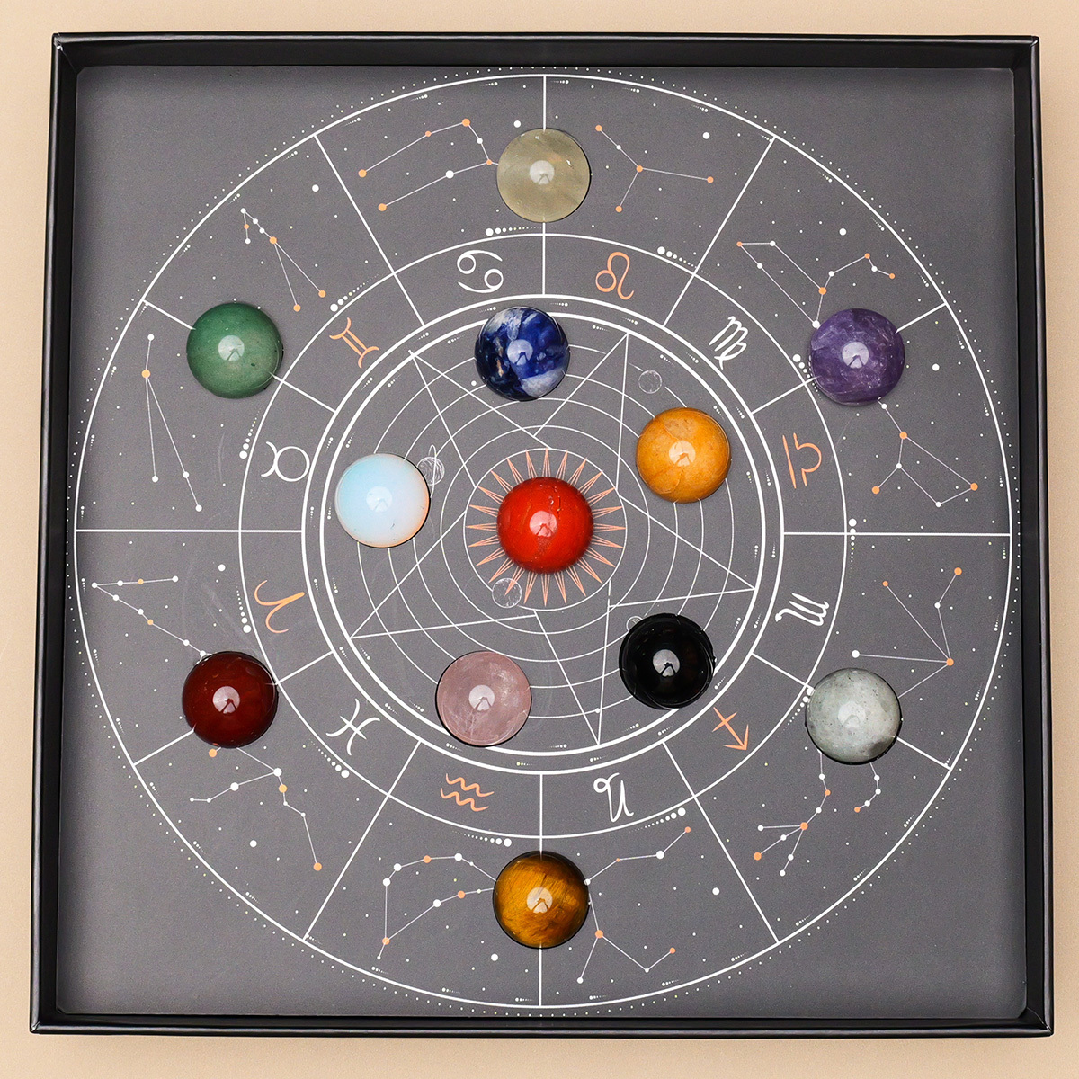 Zodiac Sign Crystal Ball Set