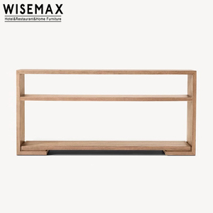 WISEMAX mobilya Modern amerikan tarzı oturma odası giriş masa kahverengi meşe ahşap 2 Tier konsol masa otel ev restoran için - Product Image 5