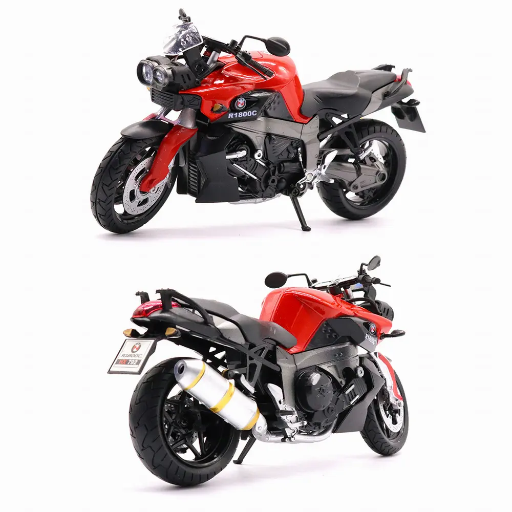 1/12 R1800C Diecasts Diecasts Logam Kendaraan Moto Autocycle Shork-absorber Off-Road Koleksi Autobike Mainan