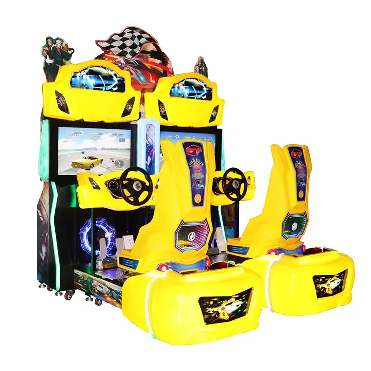 ビデオレーシングカーゲーム機シミュレーター2人用アーケードゲーム機