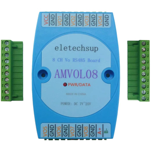 8 Channel <strong>Analog</strong> Output 0-10V 0-5V AO <strong>Module</strong> <strong>RS485</strong> Modbus RTU to Voltage PLC Remote IO Expansion Board - Product Image 1