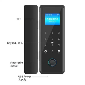 Lucchetto intelligente con chiusura a chiave con telecomando intelligente con blocco a denti blu