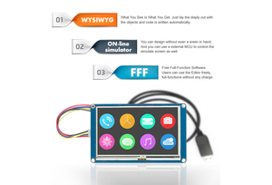 2,4 Zoll NX3224T024 Nextion HMI TFT LCD-Display Touchscreen Eingebauter TTL Arduino-kompatibler 320x240 Auflösung Store Resistive