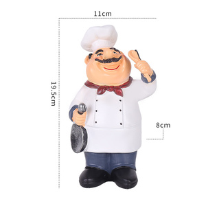 Creative Retro Resin Chef Function Small Ornament Bar <strong>Cafe</strong> Cake Shop Chef Home <strong>Decoration</strong> - Product Image 1