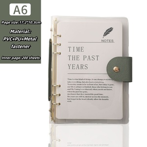 Bloc de notas de oficina portátil personalizado A6, cuaderno de hojas sueltas de alta apariencia, cubierta de PVC transparente extraíble, diseño Simple - Product Image 3