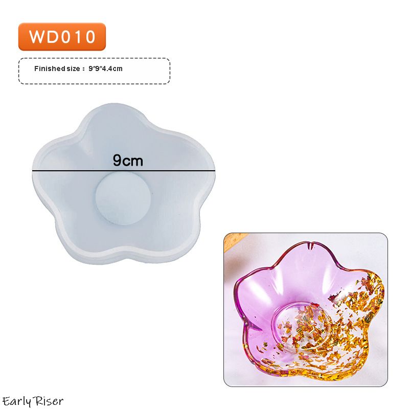 WD010 Molde de silicona con forma de disco de pétalos