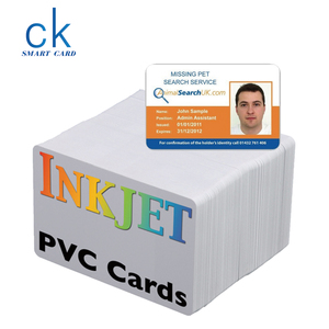 Özel çift taraflı düz 0.76mm Pvc enjekte/mürekkep püskürtmeli yazdırılabilir Nfc beyaz boş kartlar yazıcı Pvc kimlik kartı baskısı - Product Image 1
