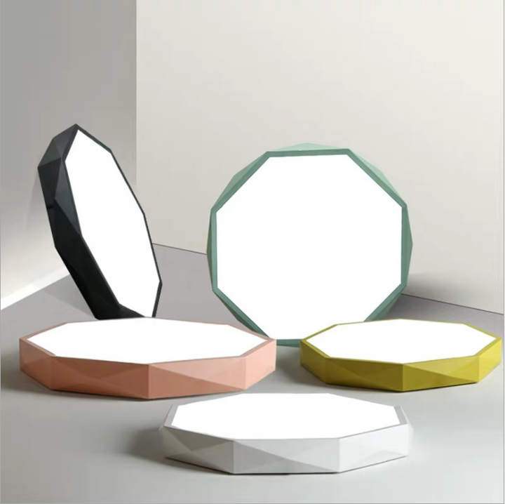 Macaron Octagonal LED Ceiling Light Simple Modern Nordic Indoor Lighting Bedroom Children Room Light