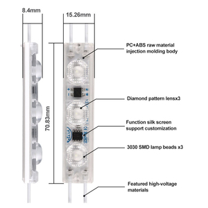 Fabrika Outlet 3000k-10000k RGB AC 220V 110V 3leds Smd 3030 enjeksiyon ışık reklam ve arka aydınlatma için Led modülleri - Product Image 5