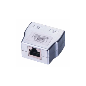 Divisor LAN de 1 a 2, distribuidor LAN RJ45, divisor CAT 5e, acoplador en línea, adaptador plateado - Product Image 4