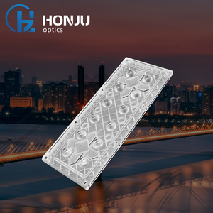 ไฟถนน PC Pmma โปรเจคเตอร์แสงโฟกัส Street OEM โมดูลเลนส์ LED ไม่สมมาตร PC 173*72 มม.โปร่งใส Hongzhu - Product Image 1