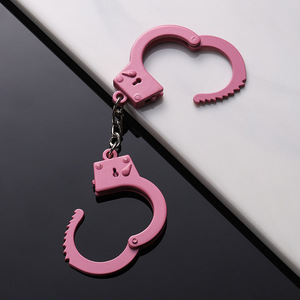 银色粉色简约风格手铐形金属钥匙扣促销礼品 - Product Image 6