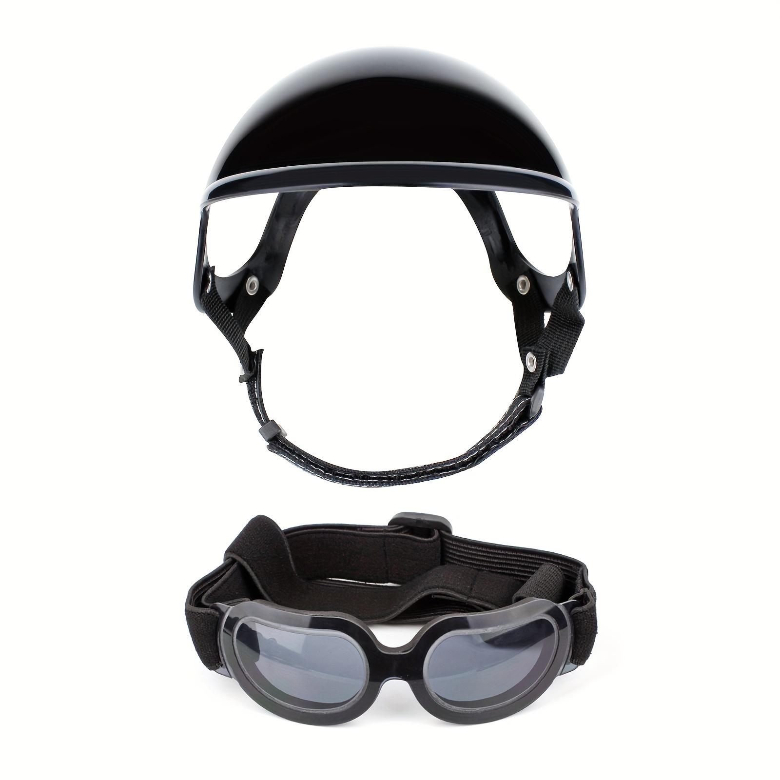 Black helmet + Transparent goggles