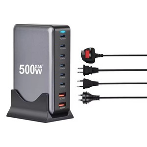 500W şarj USB C hızlı masaüstü 8-port USB tip C PD şarj 3.0 USB tip C hızlı şarj iPhone 16 15 için Samsung için - Product Image 1