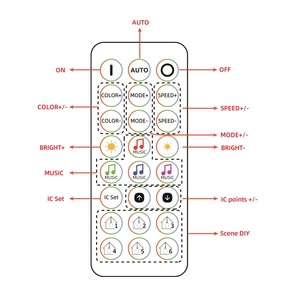 Контроллер SPI AMP RGBIC, пульт дистанционного управления, 24 кнопки, 2,4G синхронизация музыки - Product Image 5