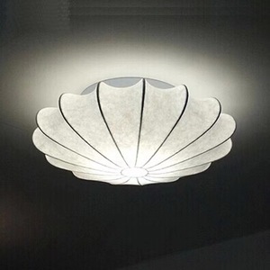 Zeppelin hiện đại dẫn ánh sáng trần lụa tự nhiên mặt dây đèn với vải bóng râm lớn trong nhà trang trí nội thất khách sạn AC Nguồn điện - Product Image 1