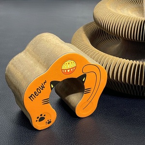 Met Kattenkruid Doordrenkte Ronde Bal Magisch Orgel Kattenkrabber Opvouwbare Interactieve Bel-Inclusief Gegolfd Papier Kattenspeelgoed Voor Katten - Product Image 3