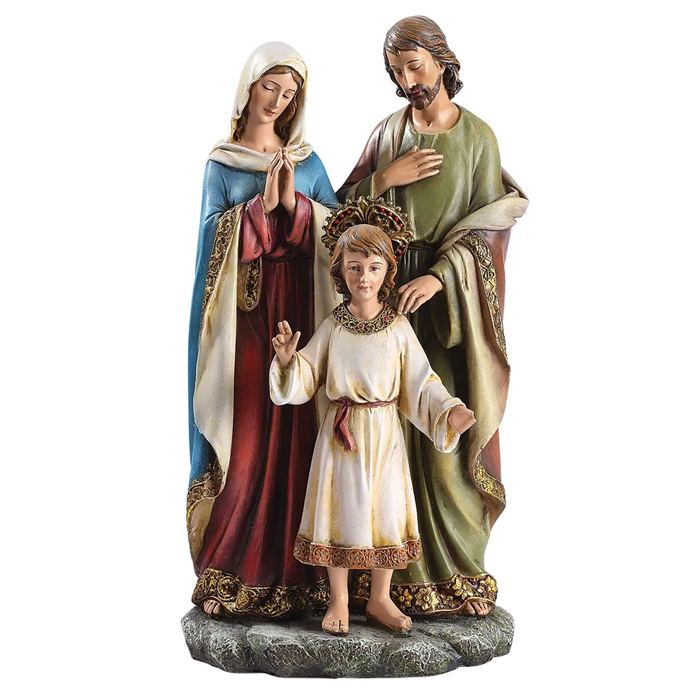 Produk baru Resin kustom pabrik patung Yesus figur kolom ayat ayat kustom patung Natal Yesus