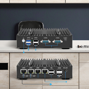 N100 Mini Desktop industriali Computer Fanless doppia rete Intel Celeron SSD AMD Linux Soft Routing Host EU/US/UK DDR4 RAM New - Product Image 3