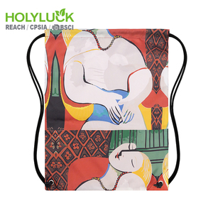 Low Moq Custom <strong>Pattern</strong> Recycled <strong>String</strong> <strong>Bag</strong> Drawstring Backpack Polyester Drawstring <strong>Bag</strong> for School Outdoor Use - Product Image 6